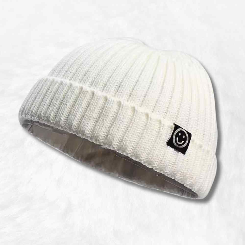 Bonnet Court Femme blanc