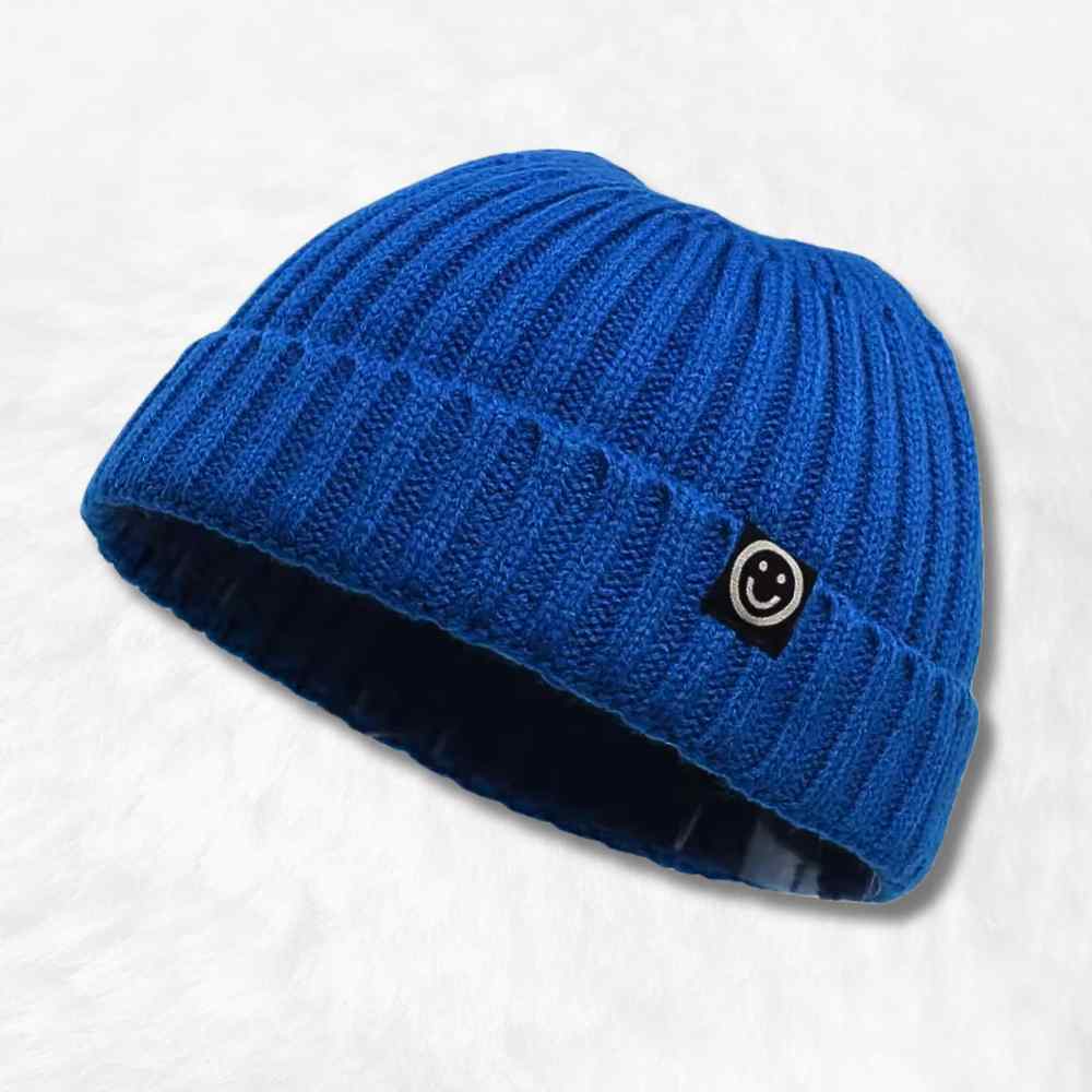 Bonnet Court Femme bleu