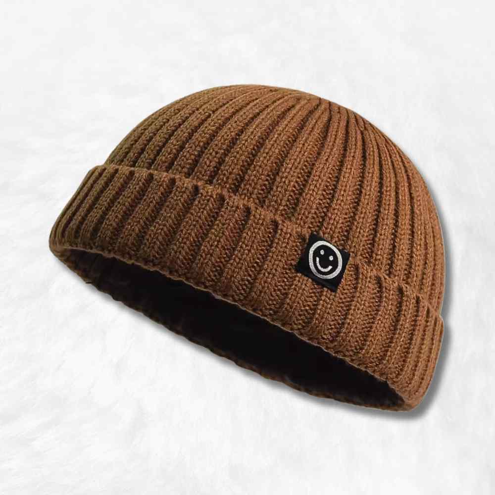 Bonnet Court Femme camel