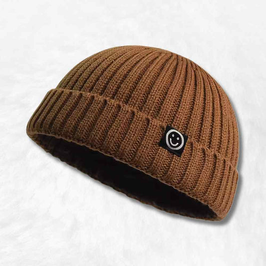 Bonnet Court Femme camel