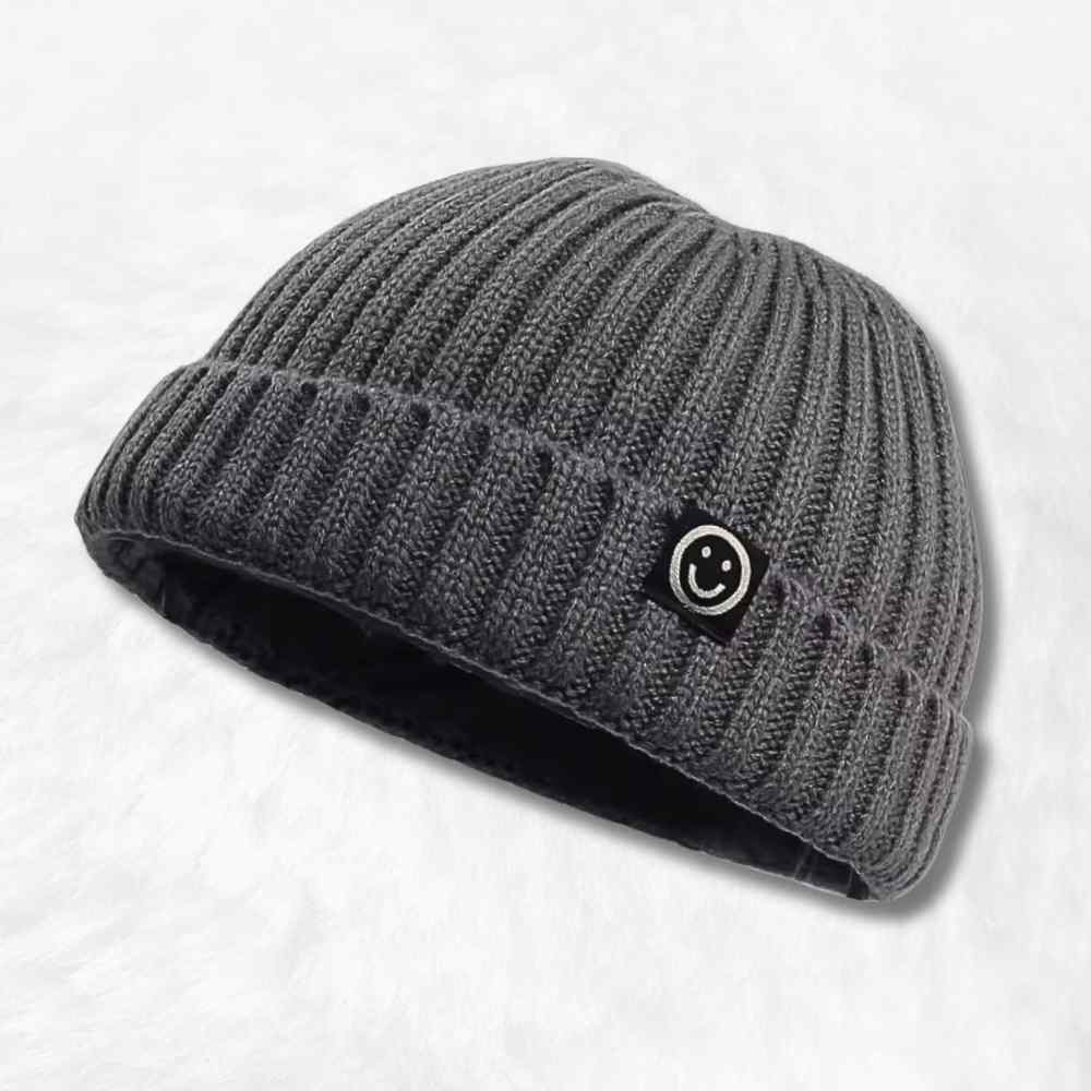 Bonnet Court Femme gris