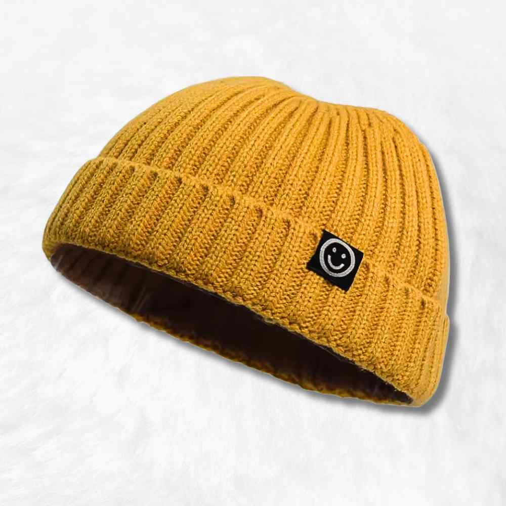 Bonnet Court Femme jaune