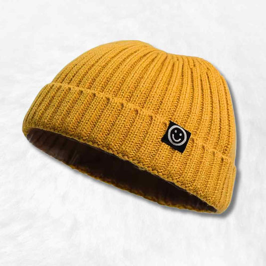 Bonnet Court Femme jaune
