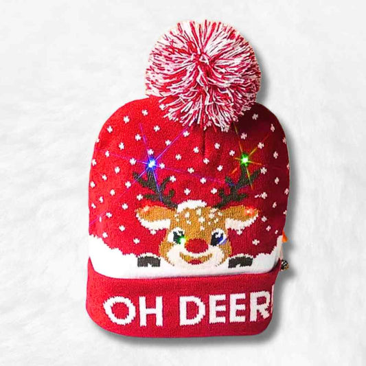 Bonnet de Noël Lumineux Renne