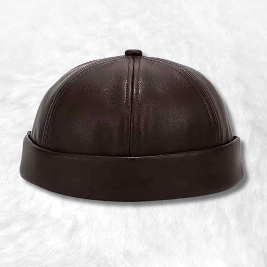 Bonnet Docker​ Ciré marron