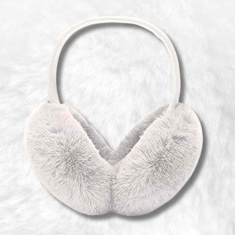 Cache Oreille Fourrure blanc
