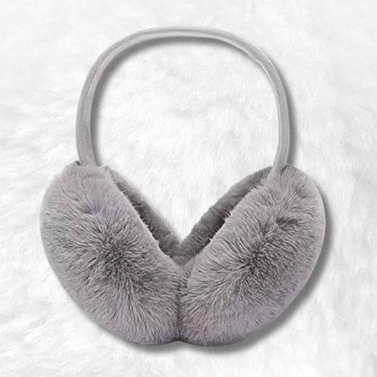 Cache Oreille Fourrure Gris