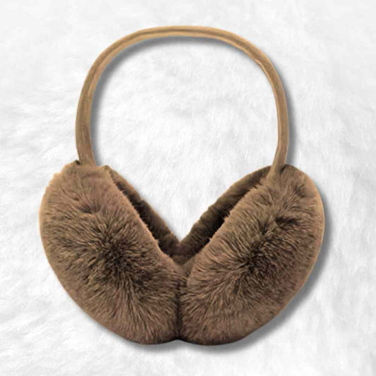Cache Oreille Fourrure marron