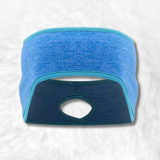 Cache Oreille Sport Femme bleu