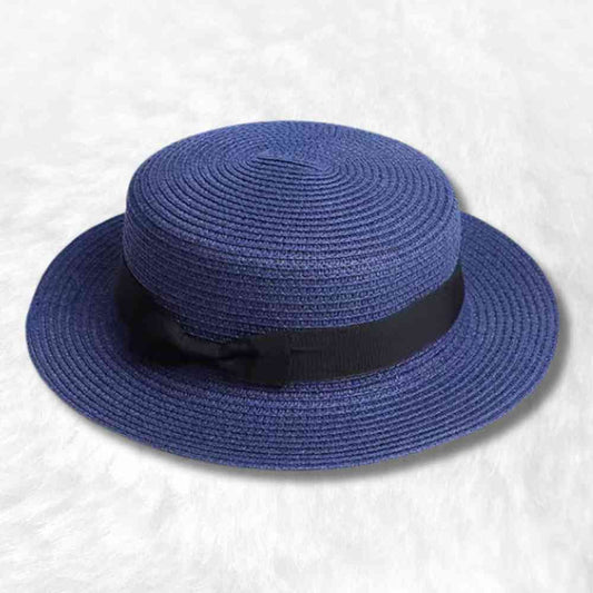 Canotier​ de Paille bleu marine