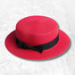 Canotier de Paille rouge