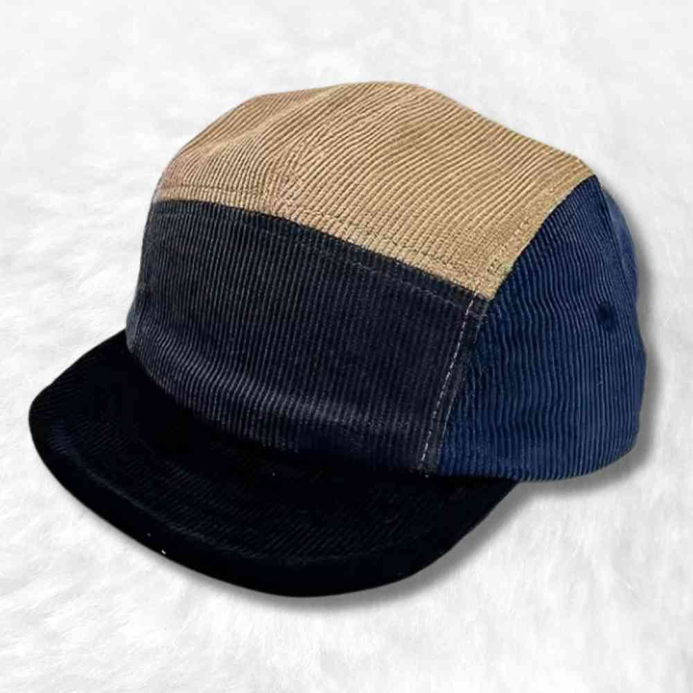 Casquette 5 Panel Velours Côtelé noir