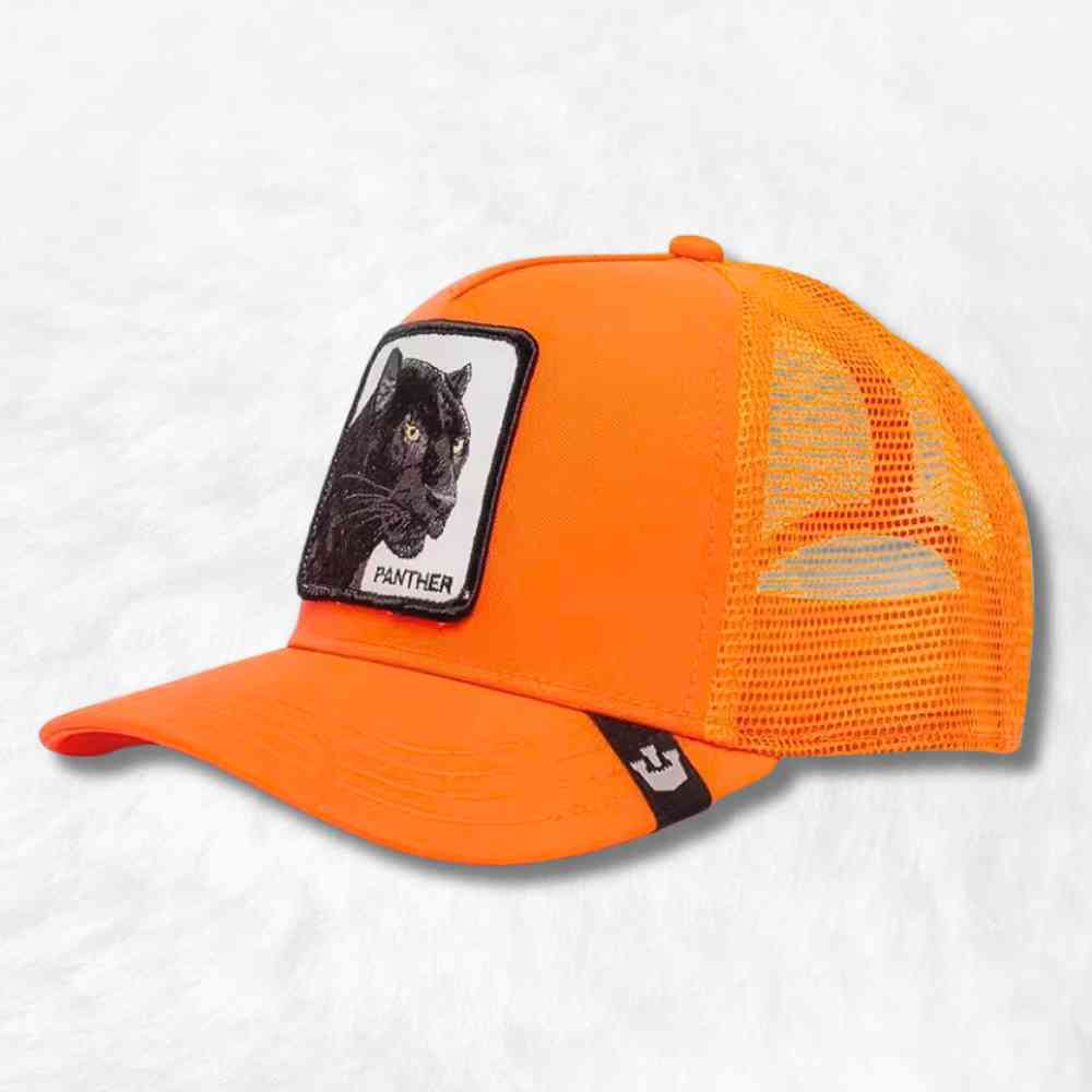 Casquette Chasse Trucker Panthère orange