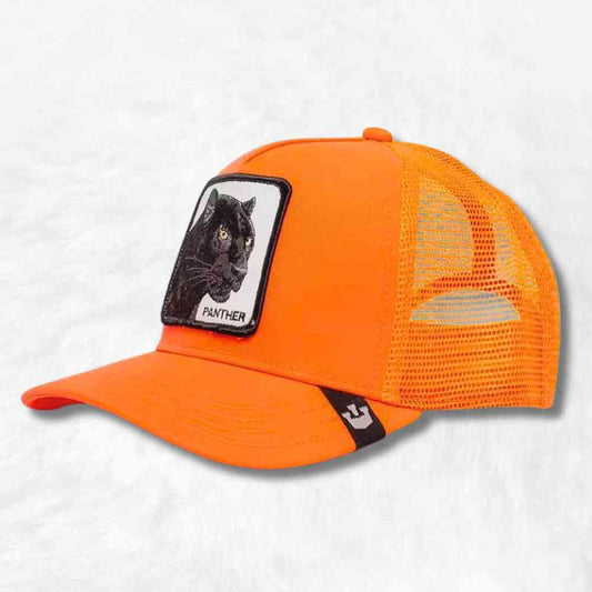 Casquette Chasse Trucker Panthère orange