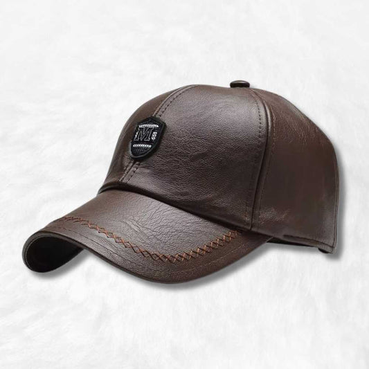 Casquette Cuir Homme Marron