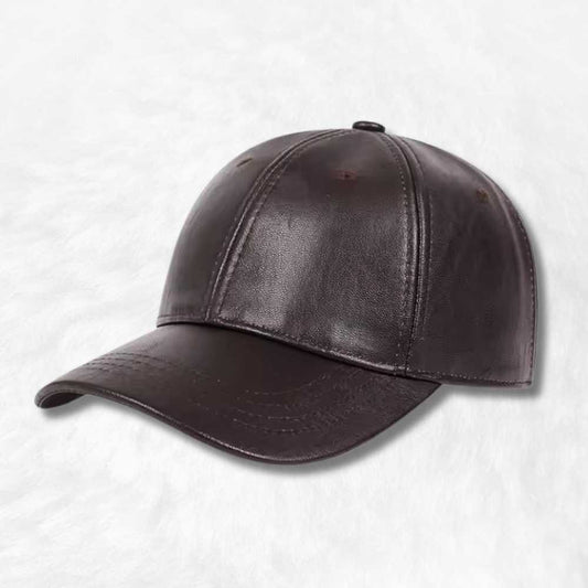 Casquette Cuir Marron