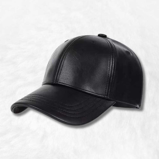 Casquette Cuir Noir.