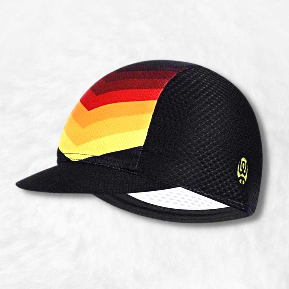 Casquette Cyclisme Dégradé Rouge Jaune.