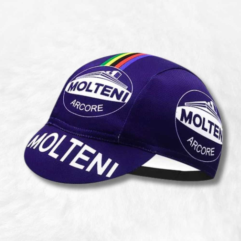 Casquette Cycliste Molteni Bleu.