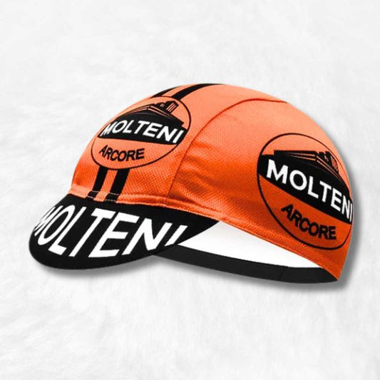 Casquette Cycliste Molteni Orange .