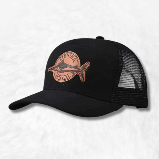 Casquette Pêche Trucker noir 