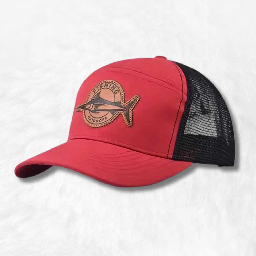 Casquette Pêche Trucker rouge