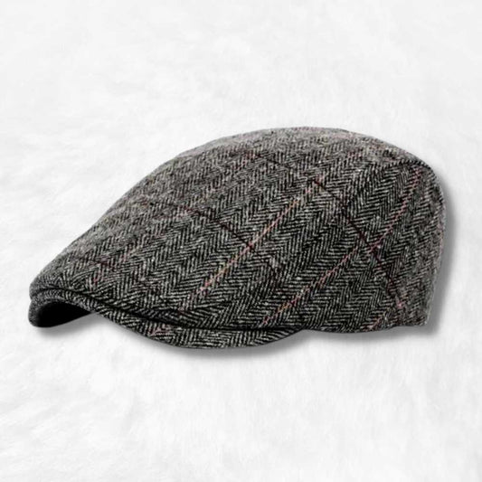 Casquette Plate Vintage Grise.