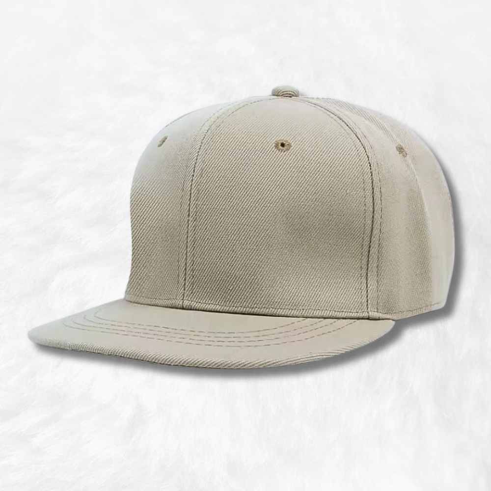 Casquette Snapback visière plate beige