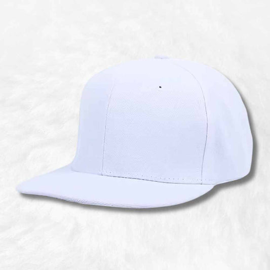 Casquette Snapback visière plate blanche