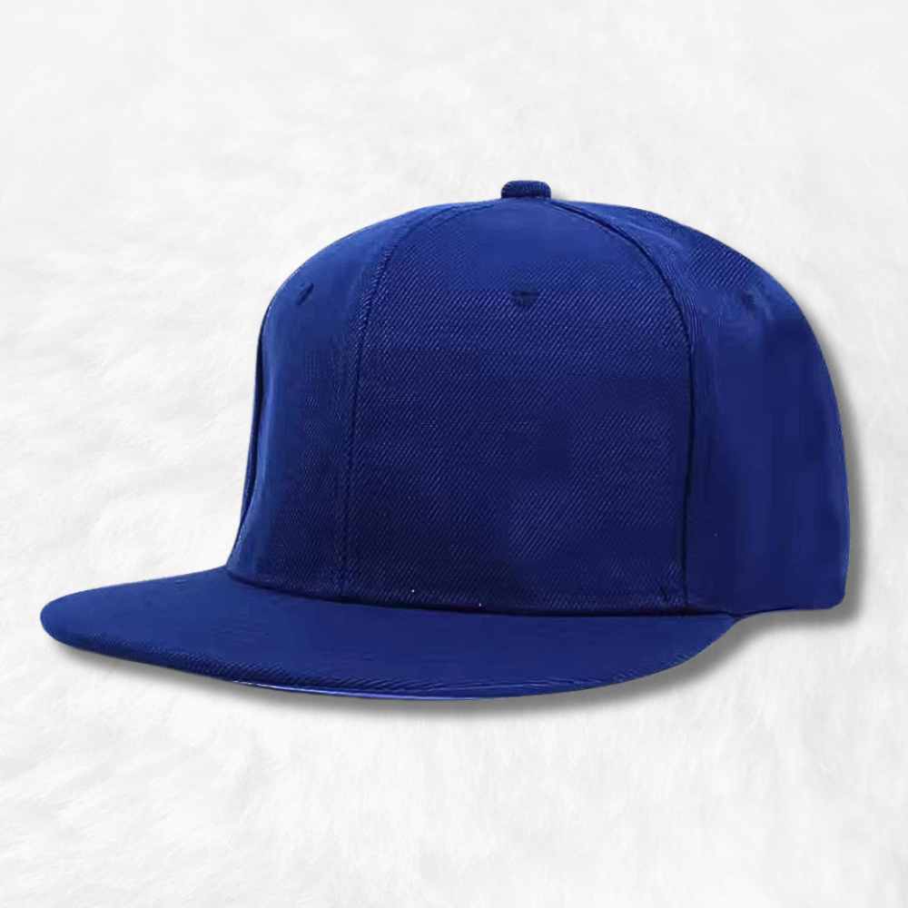 Casquette Snapback visière plate bleu roi