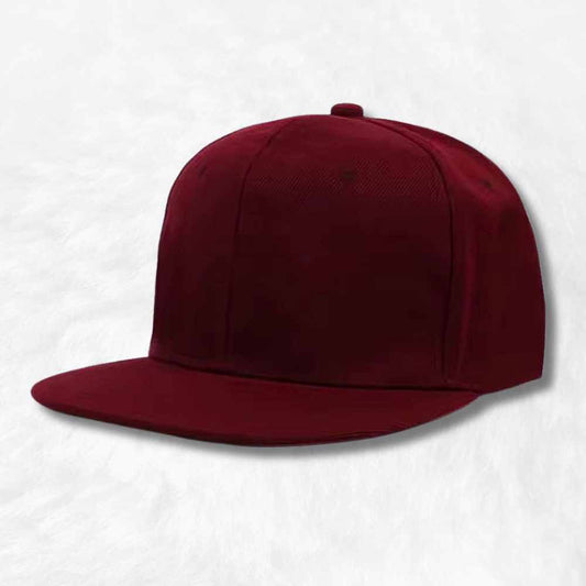 Casquette Snapback visière plate bordeaux