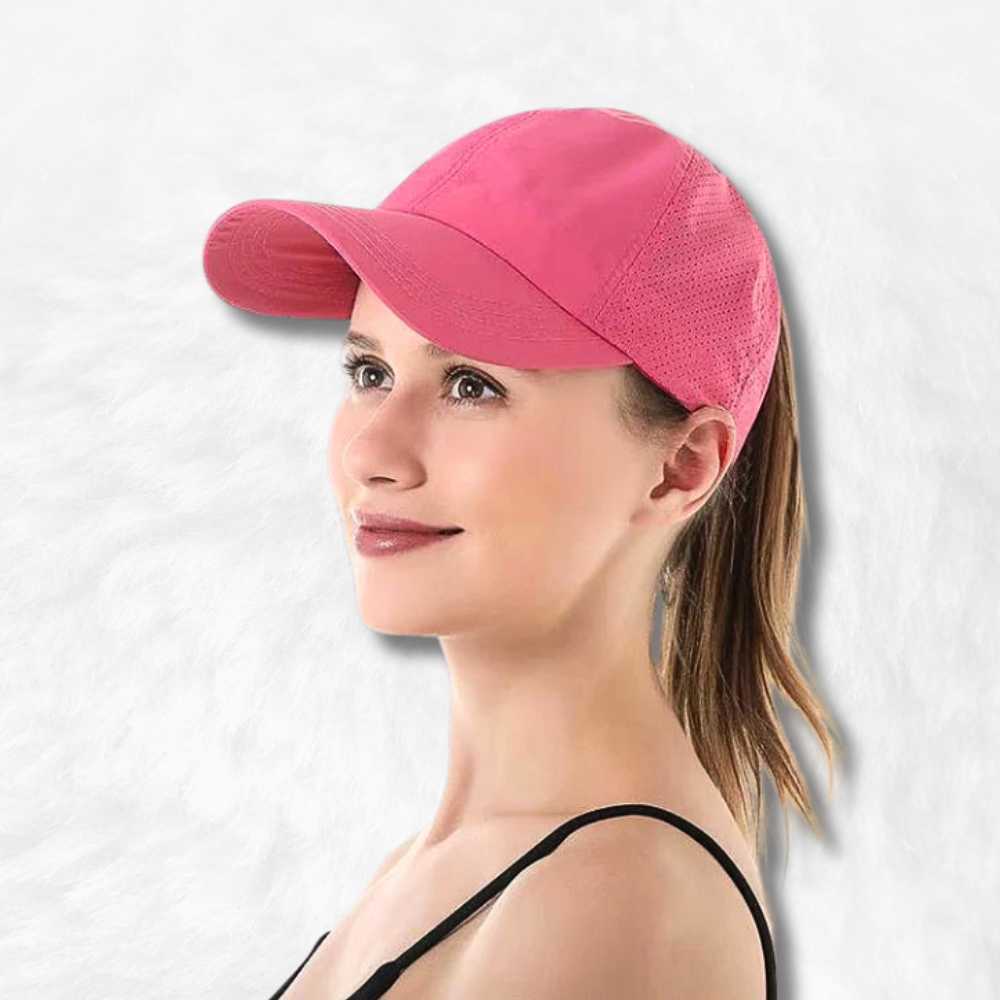 Casquette Sport Femme Rose queue de cheval