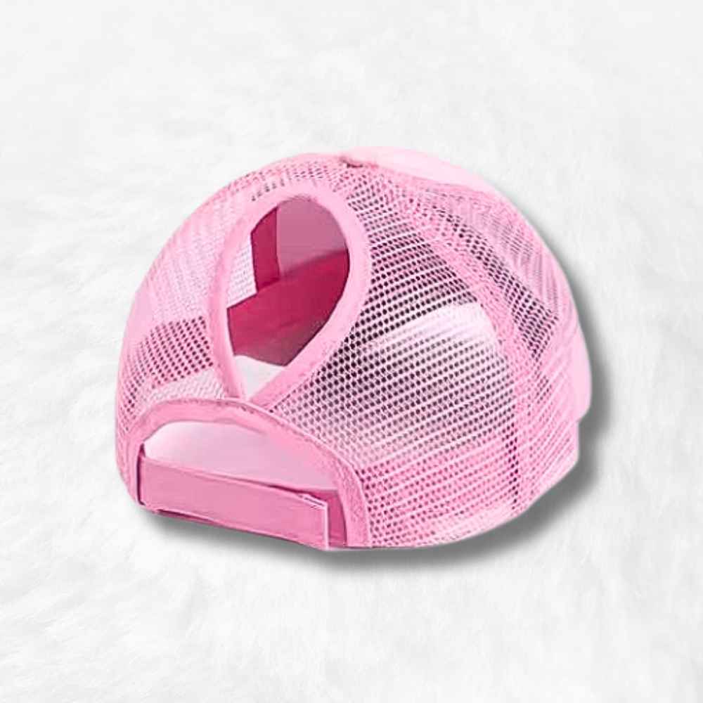 Casquette Trucker Femme Rose pour cheveux longs