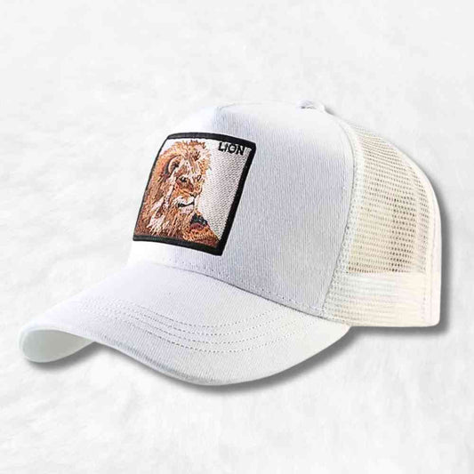 Casquette Trucker Lion blanche