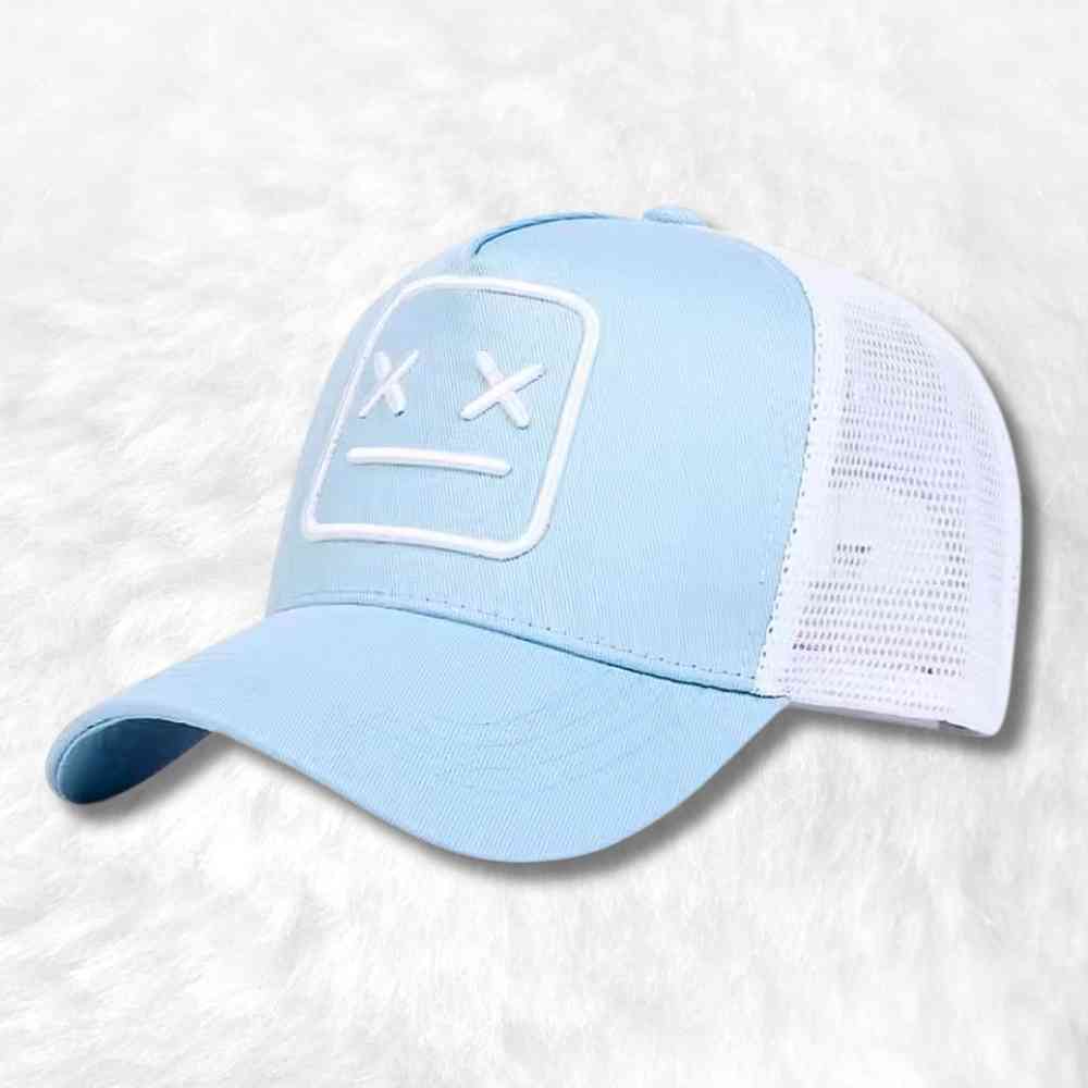 Casquette Trucker Smiley bleu ciel
