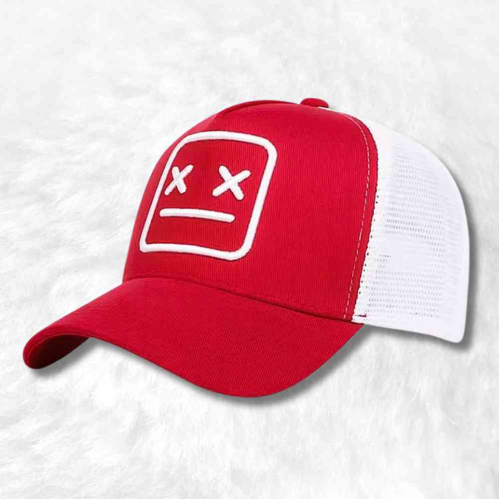 Casquette Trucker Smiley rouge