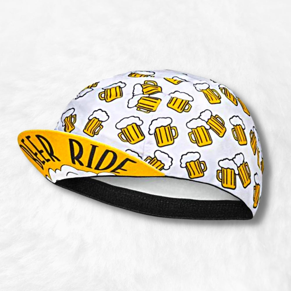 Casquette Vélo Fun blanc.