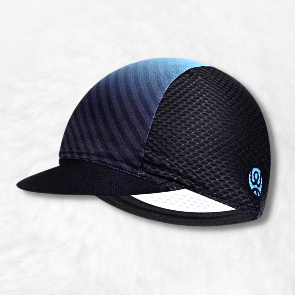 Casquette Vélo Noir Bleu.