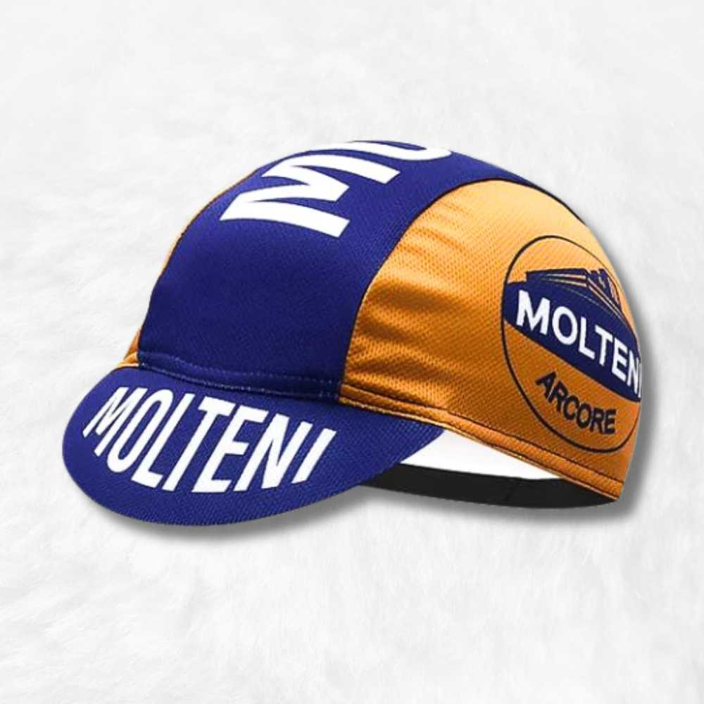 Casquette Vélo Route Molteni Bleu.