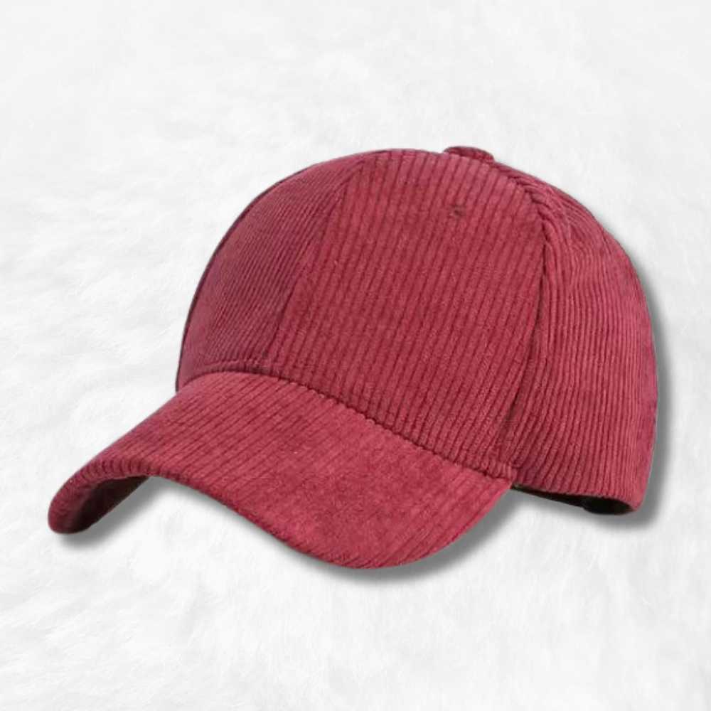 Casquette Velours Côtelé Rouge