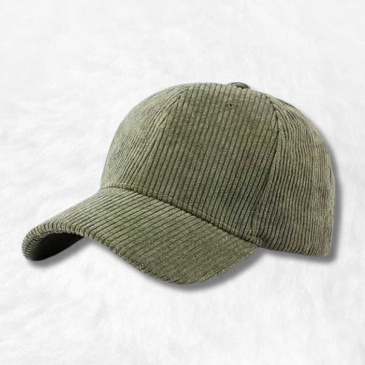 Casquette Velours Côtelé Vert Kaki