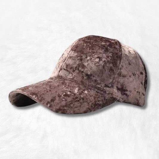 Casquette Velours de Soie Marron.