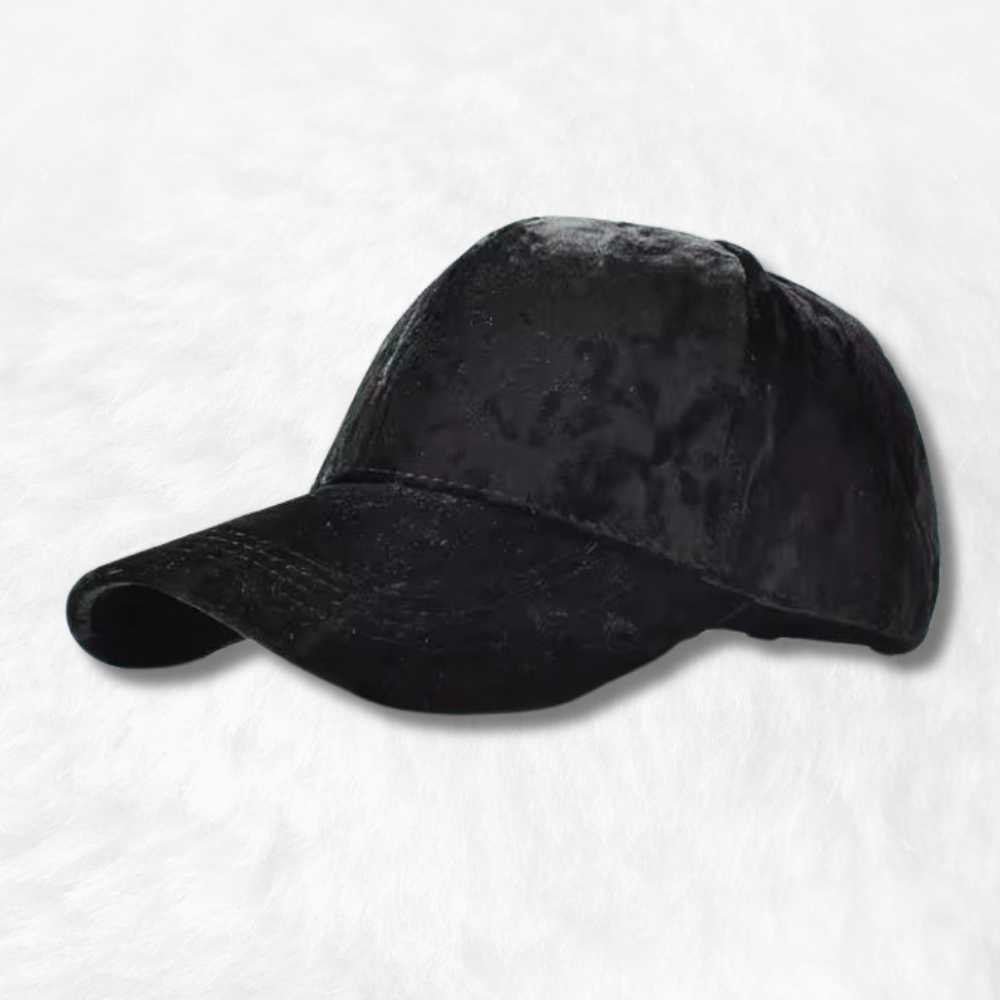 Casquette Velours de Soie Noir.