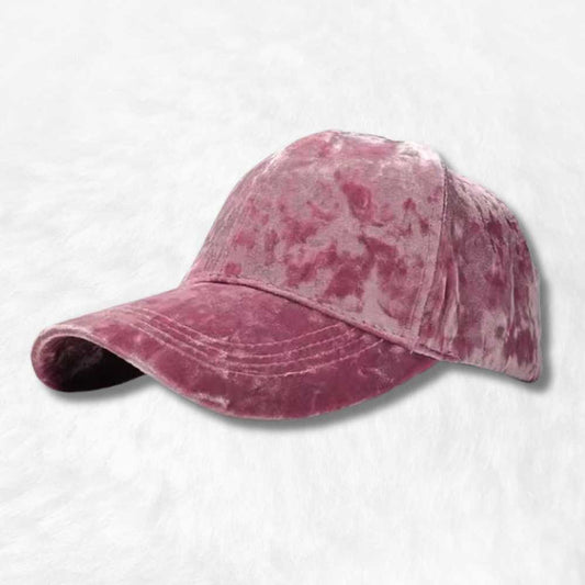 Casquette Velours de Soie Rose.