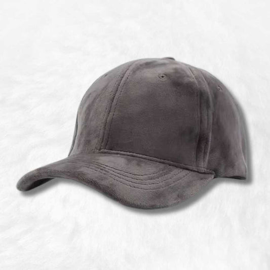 Casquette Velours Gris.