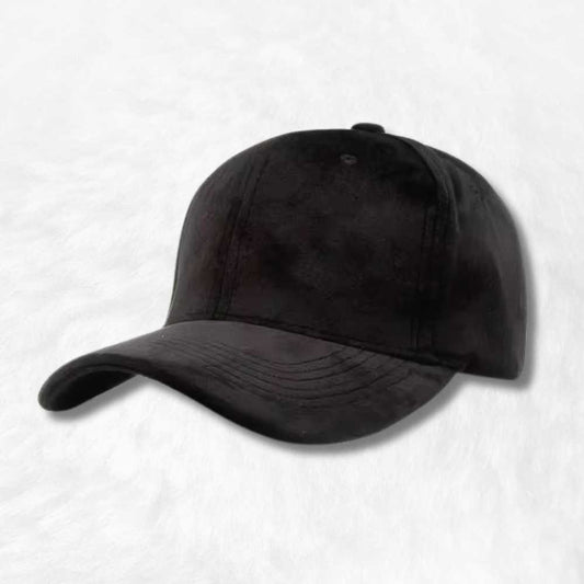 Casquette Velours Noir.