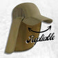 Casquette Longue Visière Anti uv kaki pliable