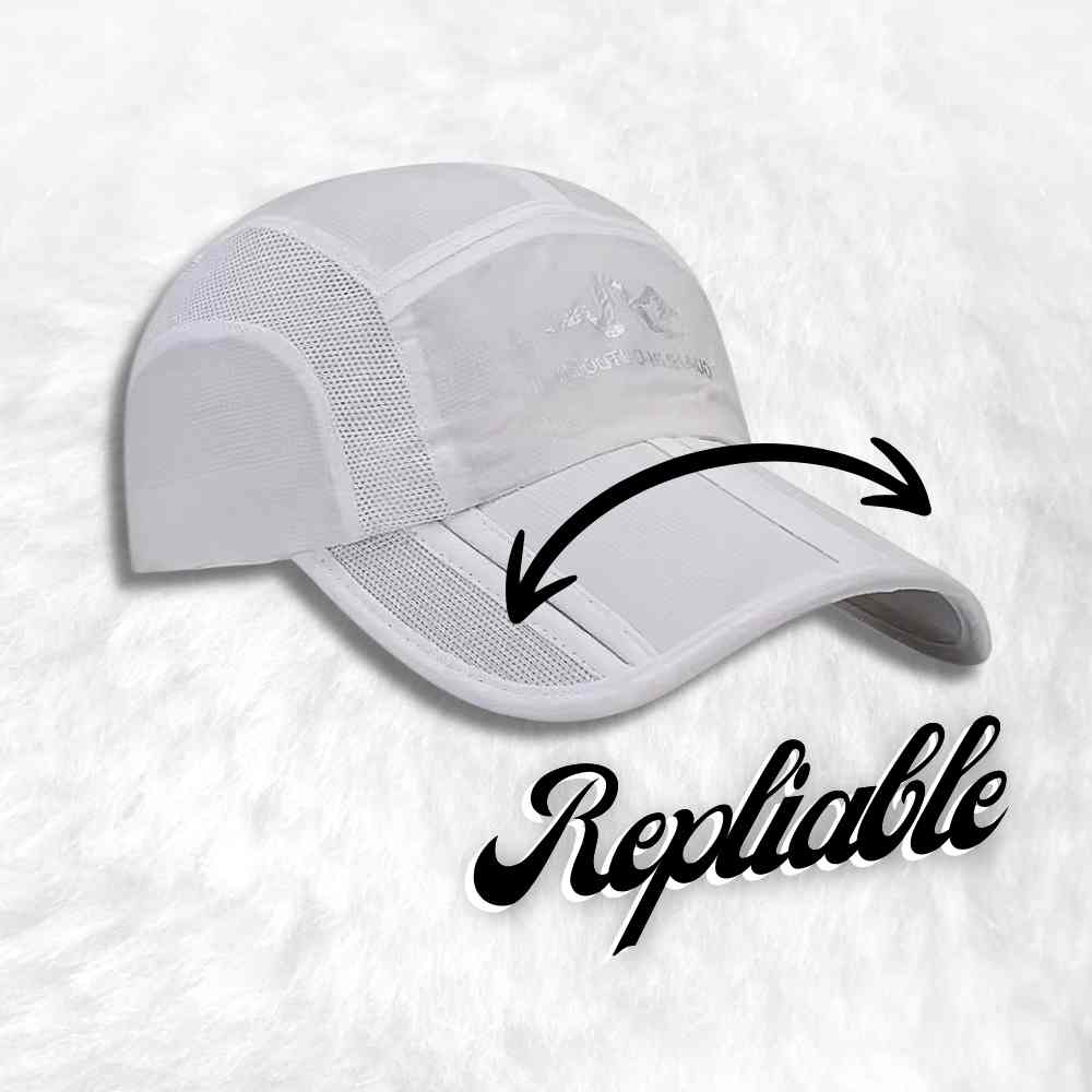 Casquette Montagne blanche pliable