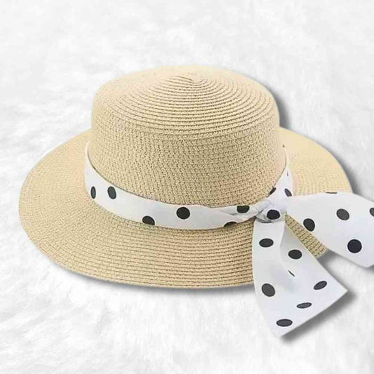 Chapeau de Paille Femme Vintage​ crème
