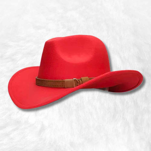 Chapeau Cowboy Femme rouge